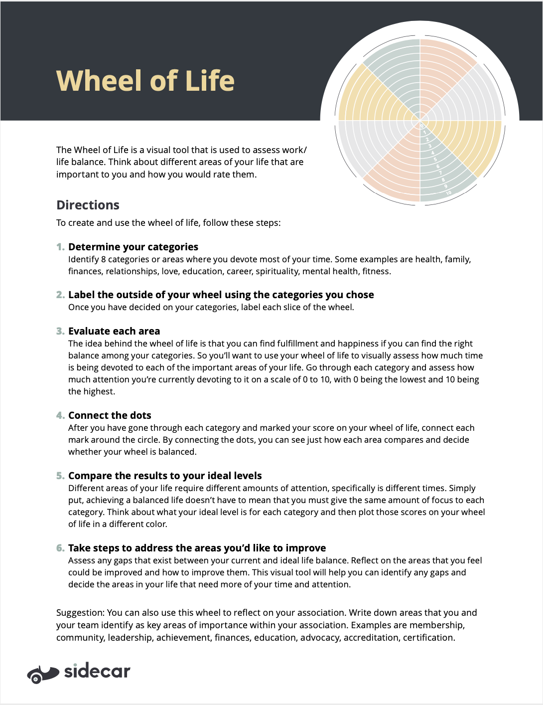 wheel of life printable wheel